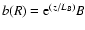 $b(R)={\rm e}^{(z/L_B)} B$