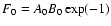 $F_0=A_0 B_0 \exp(-1)$