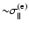 ${\sim} \sigma_\parallel^{\rm (e)}$