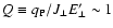 $Q \equiv
q_{\rm P}/ J_\perp E_\perp^\prime \sim 1$