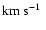 $\mbox{km~s$^{-1}$ }$