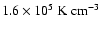$1.6\times 10^5~{\rm
K~cm^{-3}}$