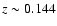 $z\sim 0.144$