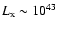 $L_{\rm
x} \sim 10^{43}$