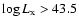 $\log L_{\rm x} > 43.5$