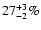 $27^{+3}_{-2}\%$