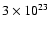 $3 \times 10^{23}$