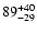 $\rm 89^{+40}_{-29}$
