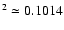 $^2
\simeq 0.1014$