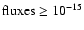 $\rm fluxes \ge
10^{-15}$
