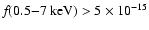 $f_{\rm } (0.5{-}7~{\rm keV}) > 5 \times 10^{-15}$
