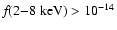 $f_{\rm } (2{-}8~{\rm keV}) > 10^{-14}$