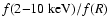 $f(2{-}10~{\rm
keV})/f(R)$