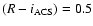 $(R-i_{\rm ACS}) = 0.5$