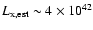 $L_{\rm x,est} \sim 4 \times 10^{42}$