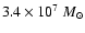 $3.4 \times10^7~{M_\odot}$