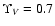 $\Upsilon_V=0.7$