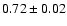 $0.72\pm0.02$
