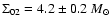 $\Sigma_{02}=4.2\pm0.2~{M_\odot}$