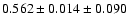 $ 0.562\pm 0.014 \pm 0.090 $