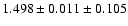 $ 1.498\pm 0.011 \pm 0.105 $