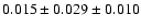 $ 0.015\pm 0.029 \pm 0.010 $