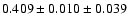 $ 0.409\pm 0.010 \pm 0.039 $