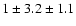 $ 1\pm 3.2 \pm 1.1 $