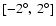 $[-2^\circ,~2^\circ]$
