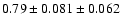 $ 0.79 \pm 0.081 \pm 0.062 $
