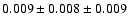 $ 0.009 \pm 0.008 \pm 0.009 $