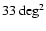 $33~{\rm deg}^2$