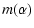 $\displaystyle %
m(\alpha)$