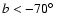 $b < -70\hbox{$^\circ$ }$