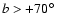 $b > +70\hbox{$^\circ$ }$