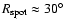 $R_{\rm spot}\approx30\hbox{$^\circ$ }$