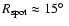 $R_{\rm spot}\approx15\hbox{$^\circ$ }$