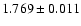 $1.769\pm0.011$
