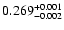 $\rm0.269^{+0.001}_{-0.002}$