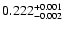 $\rm0.222^{+0.001}_{-0.002}$