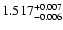 $\rm 1.517^{+0.007}_{-0.006}$