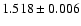 $1.518\pm0.006$