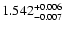 $\rm 1.542^{+0.006}_{-0.007}$