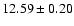 $12.59\pm0.20$