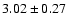 $3.02\pm0.27$