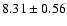 $8.31\pm0.56$