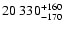 $\rm 20~330^{+160}_{-170}$