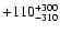 $\rm +110^{+300}_{-310}$