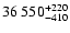 $\rm 36~550^{+220}_{-410}$