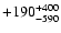 $\rm +190^{+400}_{-590}$